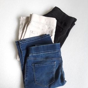 Skinny pull-on  capris - 3 pr bundle -  sz 8 (28)